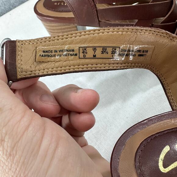 Clarks Artisan Ralene Women's SZ 7 Leather Strappy Sandals 90s style Gladiator - Picture 11 of 11